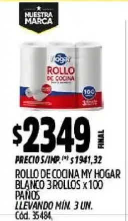 Supermercados Yaguar My hogar rollo de cocina blanco oferta