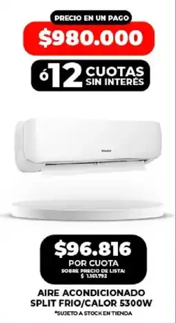 Supermayorista Vital Huawei aire acondicionado split frio/calor 5300w oferta