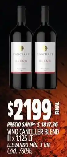 Supermercados Yaguar Canciller vino blend oferta