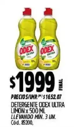 Supermercados Yaguar Odex detergente ultra limon oferta