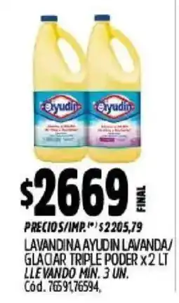 Supermercados Yaguar Ayudin lavandina lavanda oferta