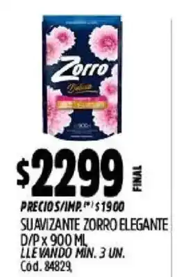 Supermercados Yaguar Zorro suavizante elegante oferta