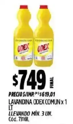Supermercados Yaguar Odex lavandina comun oferta