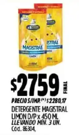 Supermercados Yaguar Magistral detergente limon oferta