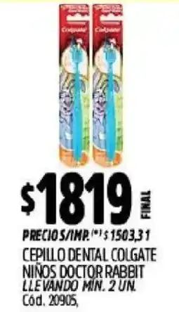 Supermercados Yaguar Colgate cepillo dental niños doctor rabbit oferta