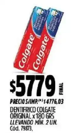 Supermercados Yaguar Colgate dentífrico original oferta