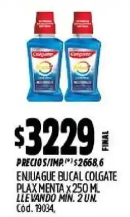 Supermercados Yaguar Colgate enjuague bucal plax menta oferta
