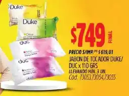 Supermercados Yaguar Duke jabon de tocador oferta