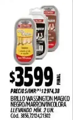Supermercados Yaguar Brillo wassington magico negro/marron/incolora oferta