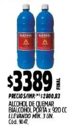 Supermercados Yaguar Alcohol de quemar bialcohol porta x920cc oferta