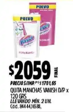 Supermercados Yaguar Vanish polvo oferta