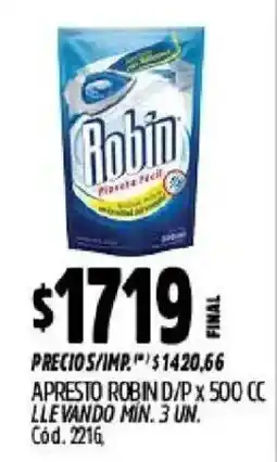 Supermercados Yaguar Robin producto para lavar oferta