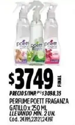Supermercados Yaguar Poett perfume fraganza gatillo oferta