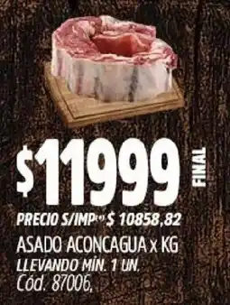 Supermercados Yaguar Asado aconcagua oferta