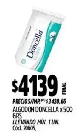 Supermercados Yaguar Doncella algodon oferta