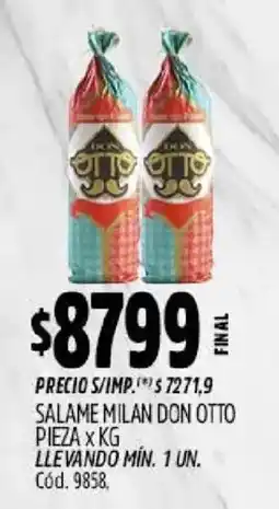 Supermercados Yaguar Salame milan don otto oferta