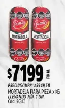 Supermercados Yaguar Piara mortadela oferta