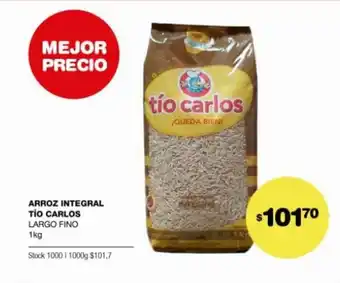 Atomo Conviene Arroz Integral Tio Carlos Largo fino 1kg oferta