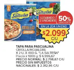 Carrefour Market La saltena tapa para pascualina criolla/hojaldre oferta