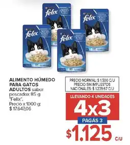Carrefour Market Felix alimento húmedo para gatos adultos sabor pescado oferta