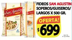 Supermercados Mariano Max San agustin fideos soperos/guiseros/largos oferta