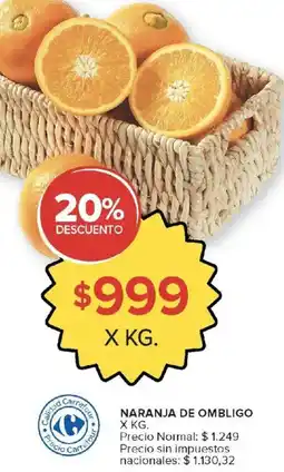 Carrefour Market Naranja de ombligo oferta