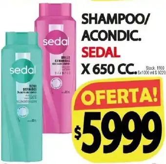 Sedal shampoo acondicionador