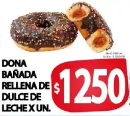 Supermercados Mariano Max Dona bañada rellena de dulce de leche x un. oferta
