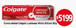 Supermercados Mariano Max Colgate crema dental luminous white brilliant oferta
