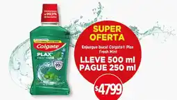 Supermercados Mariano Max Colgate enjuague bucal Plax Fresh Mint oferta