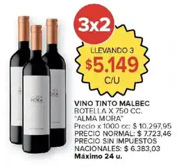 Carrefour Market Alma mora vino tinto malbec oferta