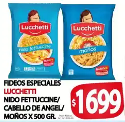Supermercados Mariano Max Lucchetti fideos especiales oferta
