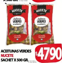 Supermercados Mariano Max Nucete aceitunas verdes en salmuera oferta