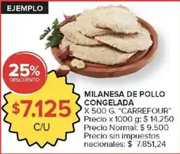 Carrefour Market Carrefour milanesa de pollo congelada oferta