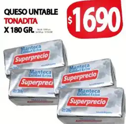 Supermercados Mariano Max Tonadita queso untable oferta