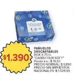 Carrefour Market Carrefour soft pañuelos descartables oferta