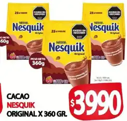 Supermercados Mariano Max Nesquik cacao original oferta