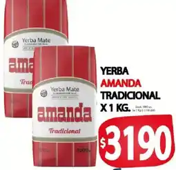 Supermercados Mariano Max Amanda yerba mate tradicional oferta