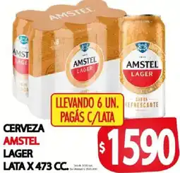 Supermercados Mariano Max Amstel cerveza lager oferta