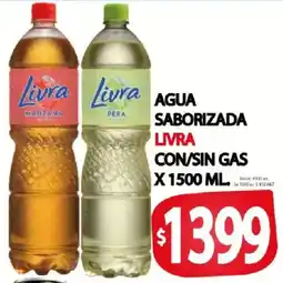 Supermercados Mariano Max Livra agua saborizada con/sin gas oferta