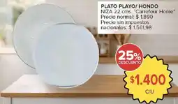 Carrefour Carrefour Home plato playo/hondo oferta