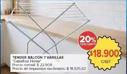 Carrefour Carrefour Home tender balcón 7 varillas oferta