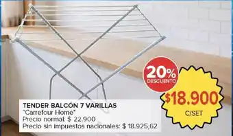Carrefour Home tender balcón 7 varillas