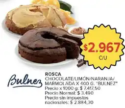 Carrefour Bulnez rosca chocolate/limón/naranja/marmolada oferta