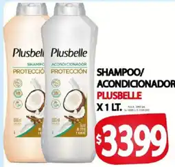 Supermercados Mariano Max Plusbelle shampoo/ acondicionador oferta