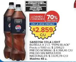 Carrefour Pepsi gaseosa cola light oferta