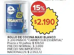 Carrefour Carrefour essential rollo de cocina maxi blanco oferta