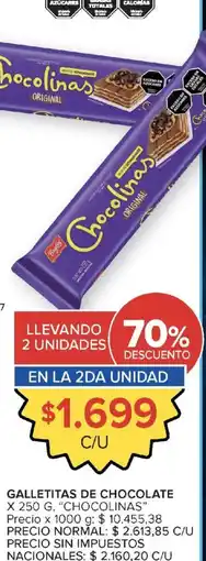 Carrefour Chocolinas galletitas de chocolate oferta