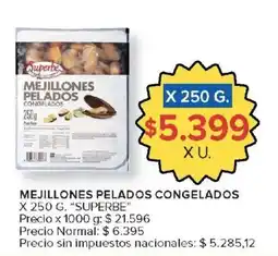 Carrefour Superbe mejillones pelados congelados oferta