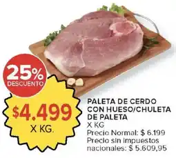 Carrefour Paleta de cerdo con hueso/chuleta de paleta oferta